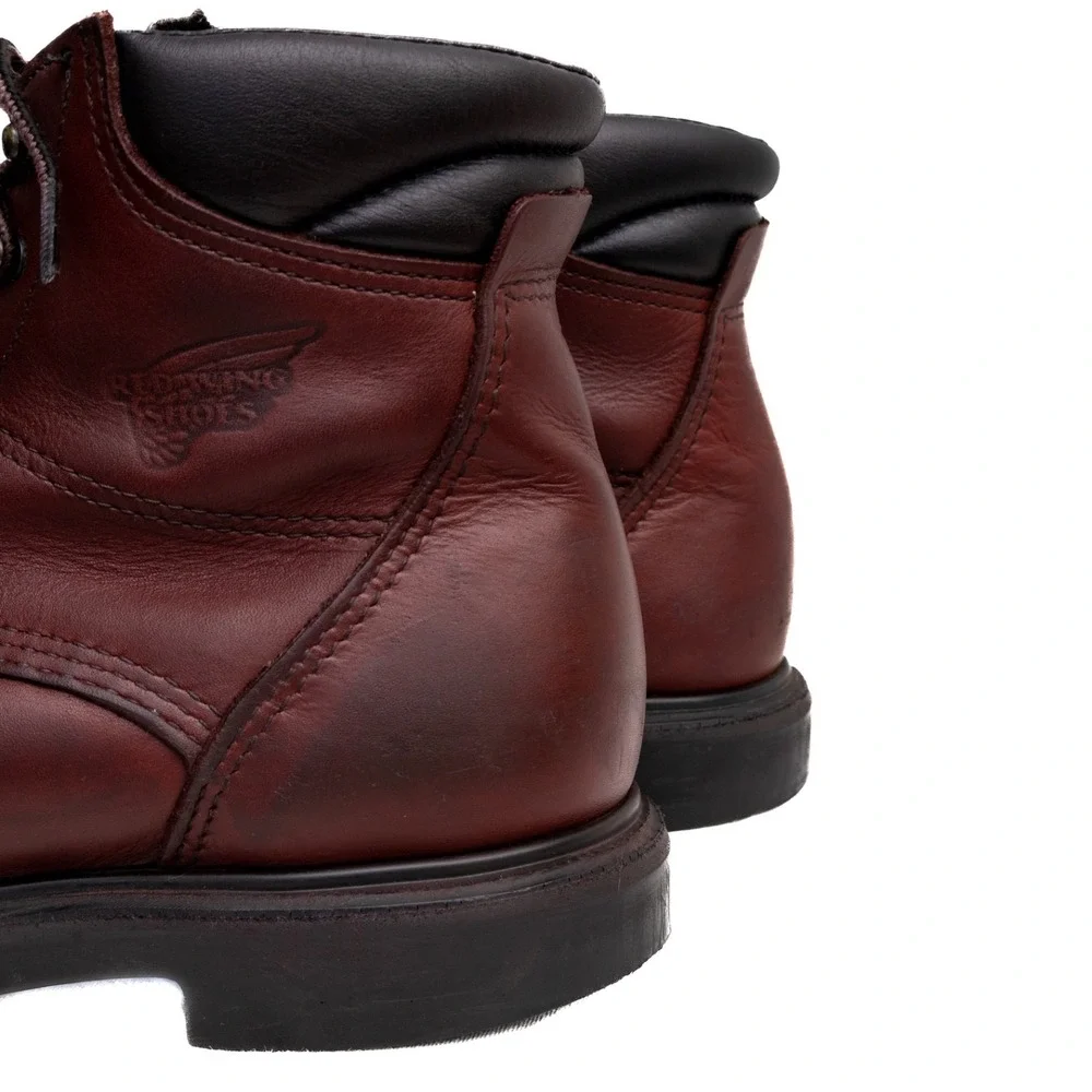 Red Wing Moc Toe Boots Burgundy 202 SUPERSOLE 6-INCH‎ SOFT TOE Men's US 10.5